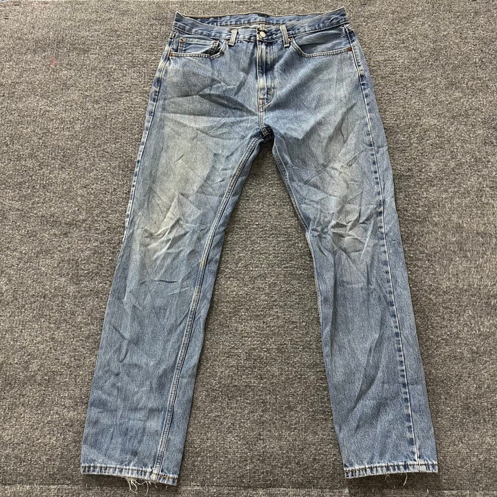 Levi's 505 Jeans Mens Size 36x34 Blue Regular Fit Straight Leg Cotton Denim